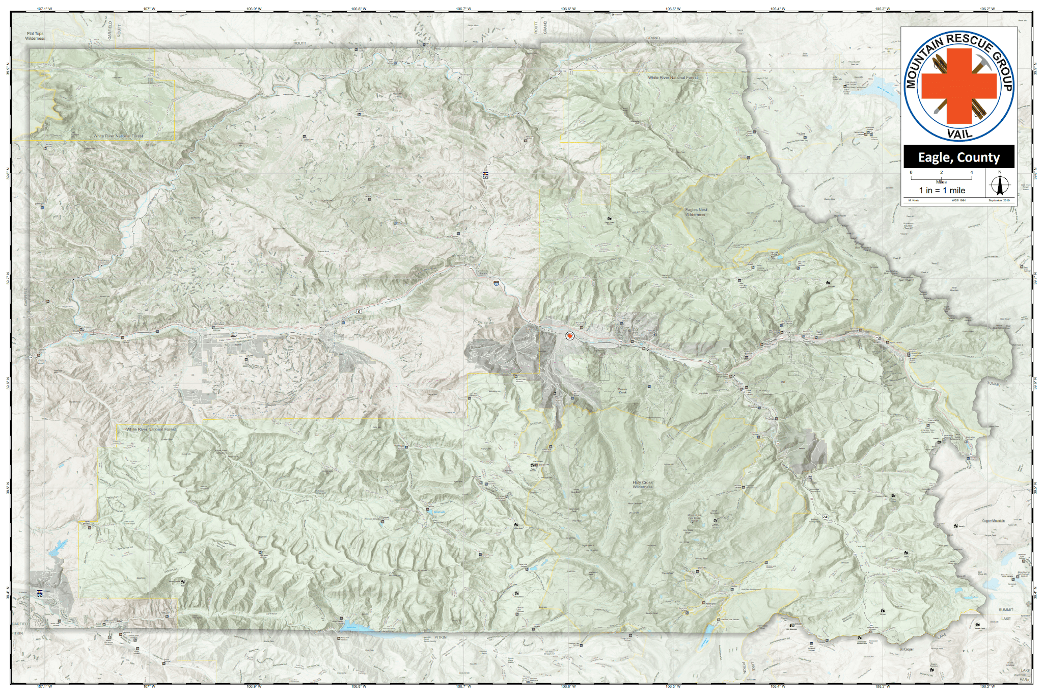 Eagle County Topographic Map